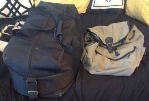The final product, one carry on and one backpack
